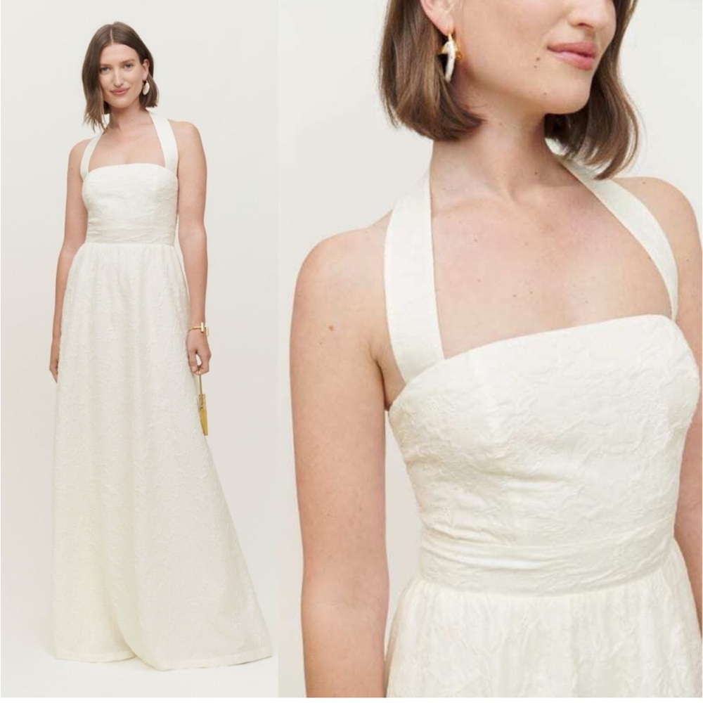 New! Reformation Edessa Backless Ivory Maxi Bridal Dress
